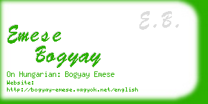 emese bogyay business card